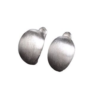 - Sterling Silver Omega Back Hoop  Earrings